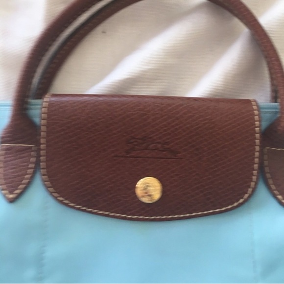 🐎 LONGCHAMP SMALL BLUE “LePliage” TOTE BAG: GUC - Picture 2 of 8